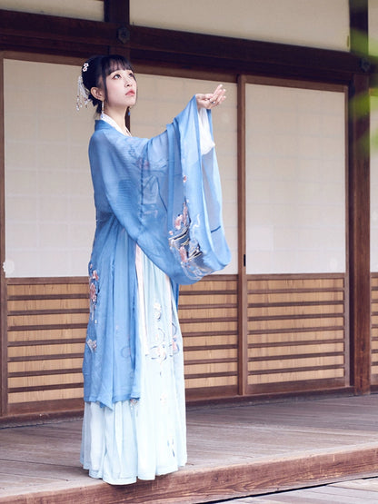 Shan Shui Zhi Le : Stream-Sound Skirt-Large Sleeve Shirt