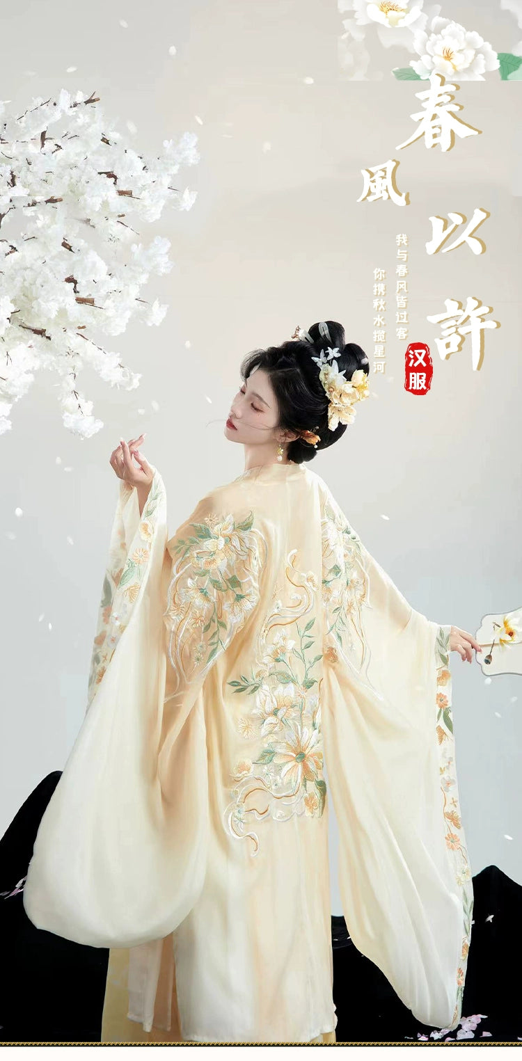 Hanfu Tang Dynasty Heavy embroidery Fairy-like long sleeve shirt