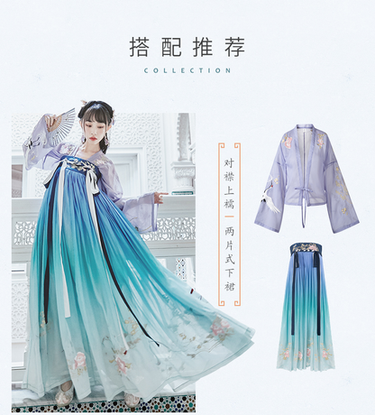 Hua Shen Ji : Pollination Cloud Skirt-Large Sleeve Shirt