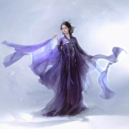 Oriental Aesthetics Series Koi Amethyst Classical Hanfu Dress