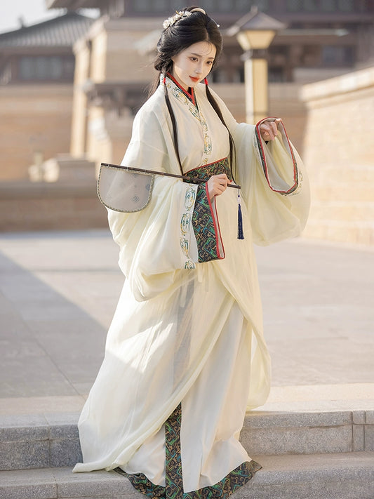 Warring States Robe Straight Hem Trailing Daily Original Hanfu Women