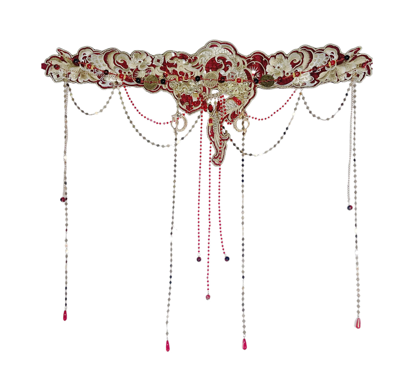 Haute Couture Series Woven Fabric Embroidered Hanfu Qing Huan Meet Dragon Qin