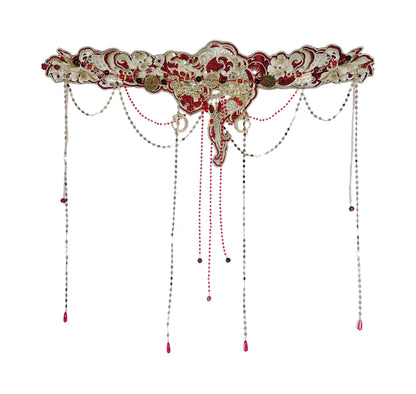 Haute Couture Series Woven Fabric Embroidered Hanfu Qing Huan Meet Dragon Qin