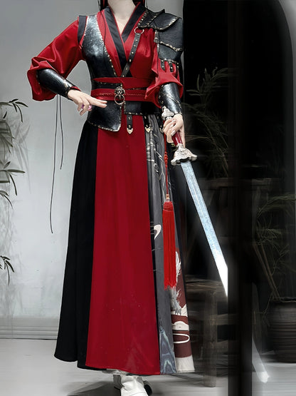 Flower Poetry Red Flame Men Unisex Hanfu