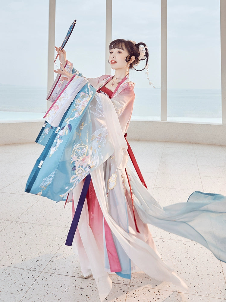 He Zhi Yu Xian : Crane Plume Celestial-Large Sleeve Shirt