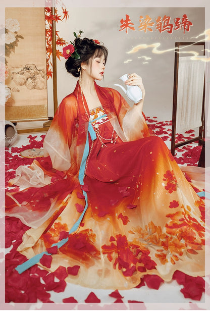 Lookbook Series Tang Hanfu 2025 Red-Dyed Cuckoo'S Hoof