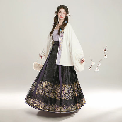 Hanshang Hualian Ming Modern Hanfu Mamian Skirt