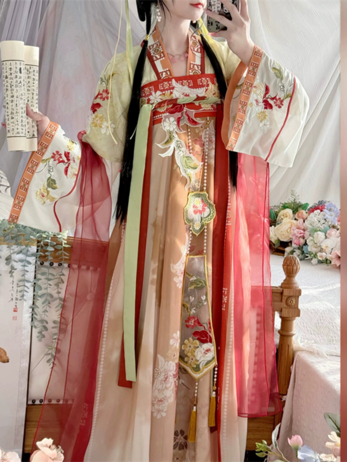 Lookbook Series 2025 Hanfu Spring Green Scenery Orange