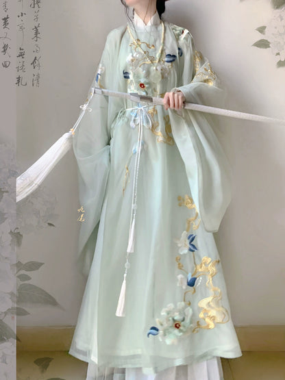 Haute Couture Series Woven Fabric Embroidered Qing Huan Jiuzhou Qingyan Ming Hanfu