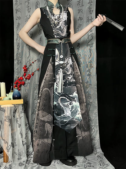 Lookbook Series Flower Poetry Hanfu Qipao Pants Style