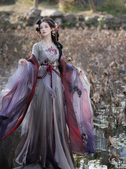 Cloud-Kissing Nature Series Fallen Blossom Tang Hanfu