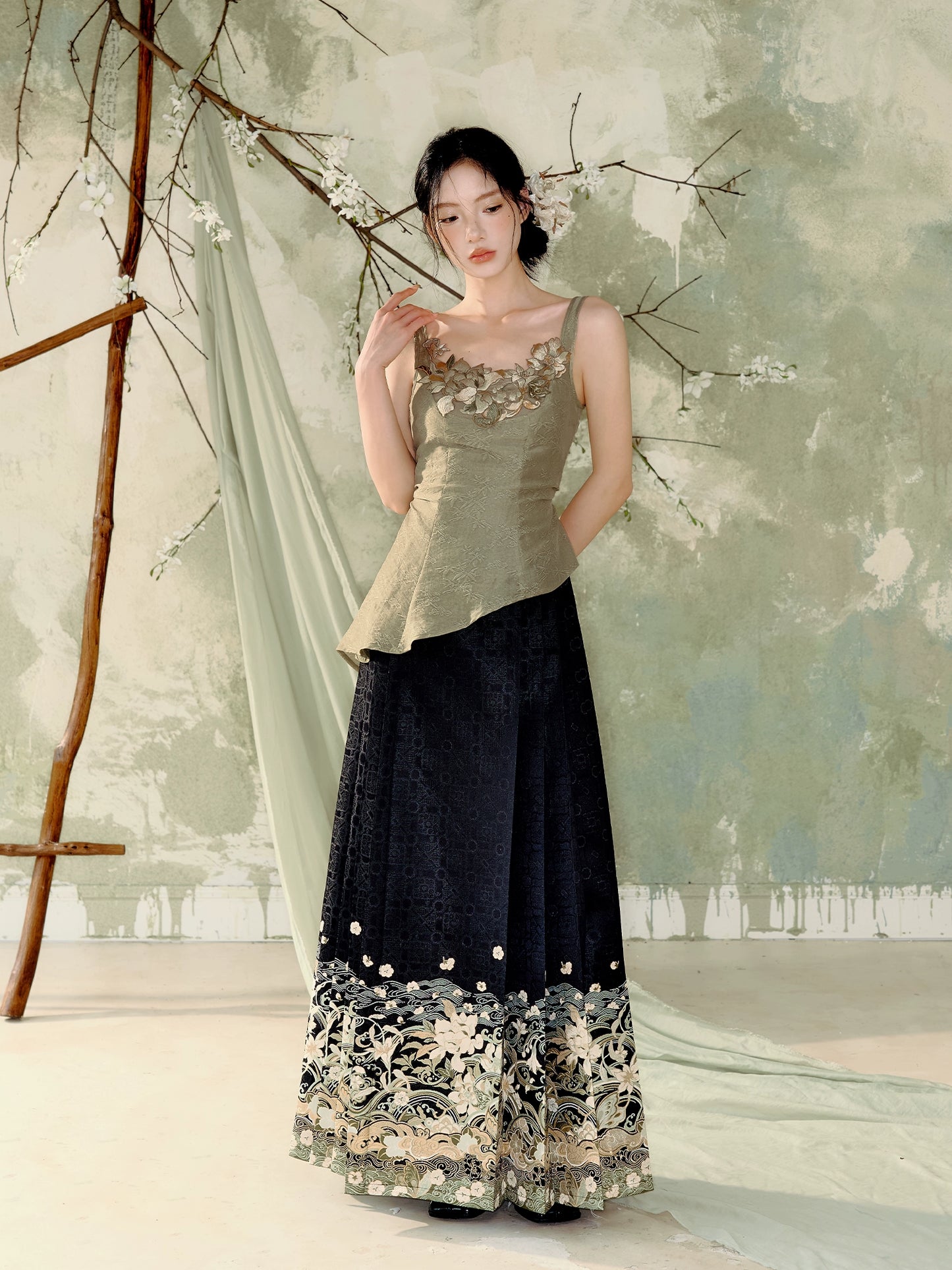 Lookbook Series Strings High-Grade Fabrics Ming Dynasty Hanfu Skirt