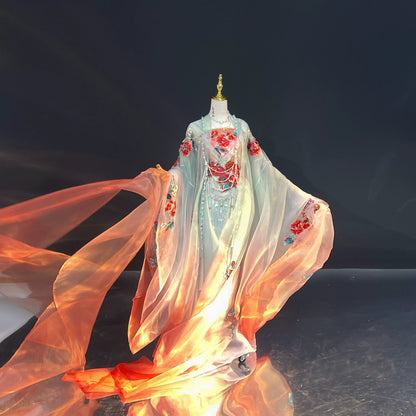 Haute Couture Series Woven Fabric Embroidered Hanfu Qing Huan Rosemanor