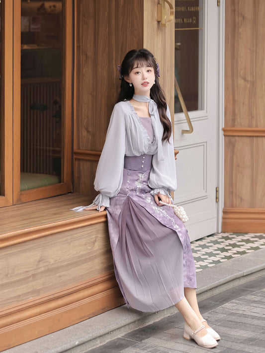 Han Element Series 2025 Hanfu Han-Style Dresses Gray