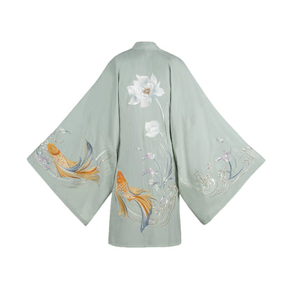 Qing He Jin Li : Iridescent Couple-Big Sleeve Shirt