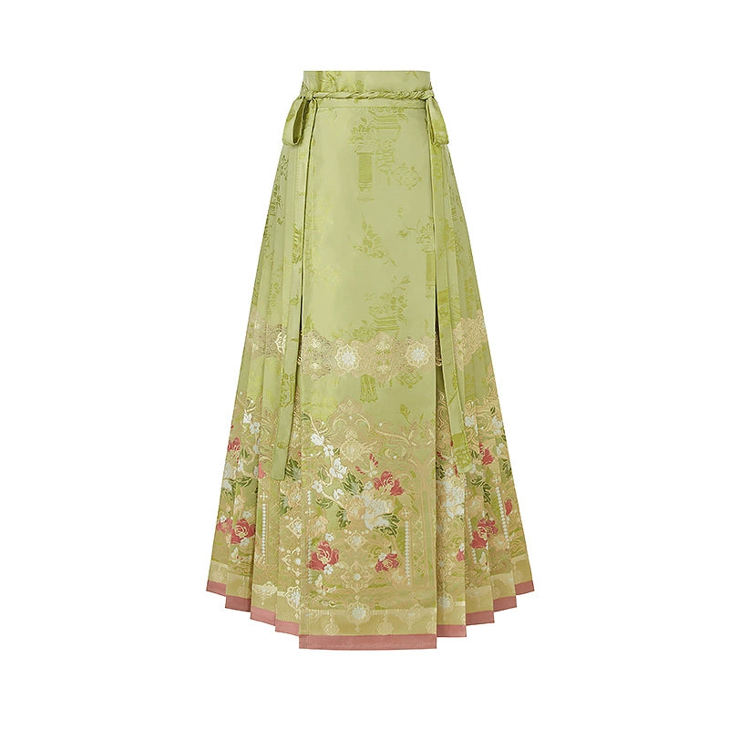 Original Ming Dynasty 博古菱花 Chinese style horse face skirt