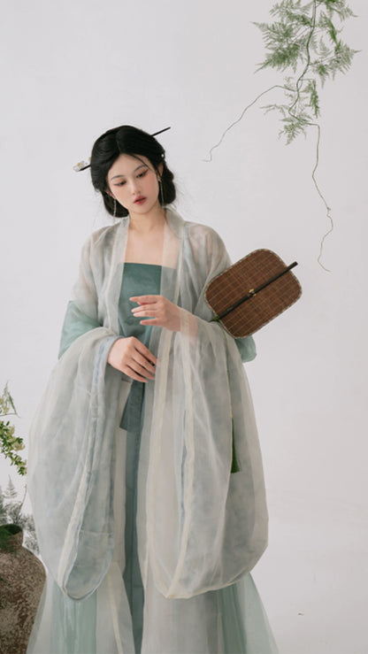 Lookbook Series Summer Autumn Hanfu Green Hill