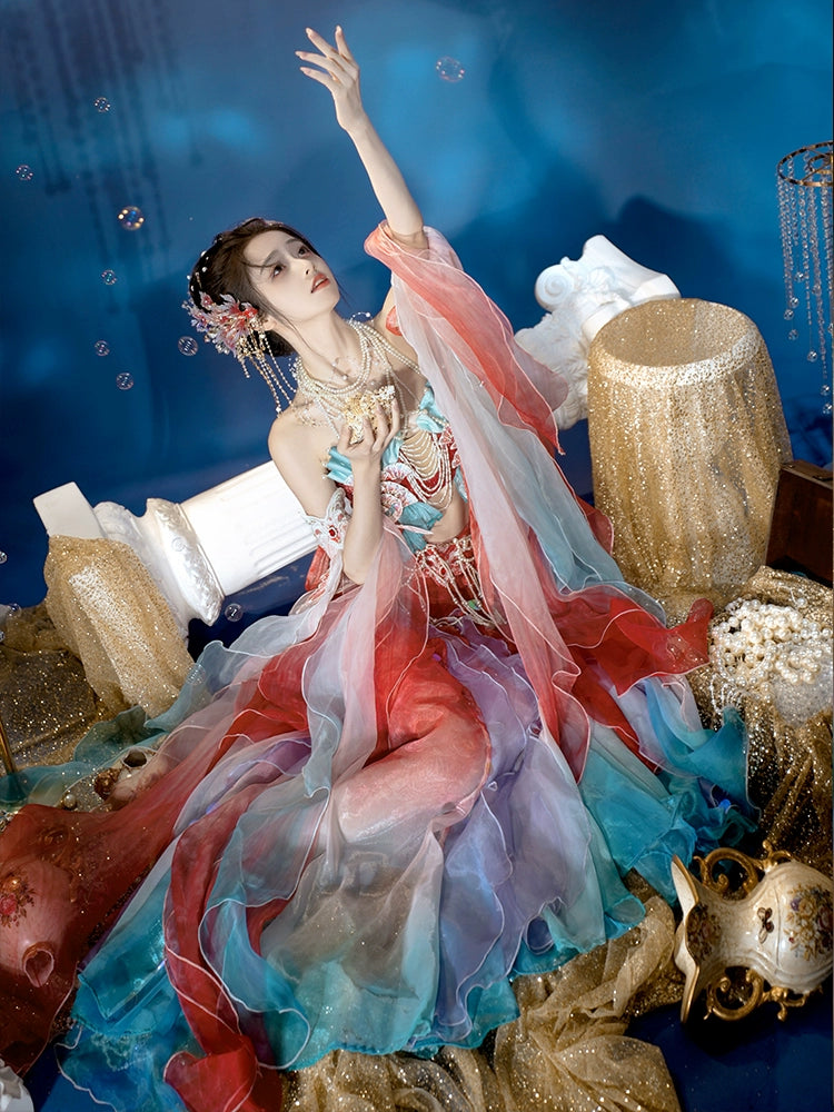 Exotic Series Iridescent Mermaid Princess Hanfu Dress