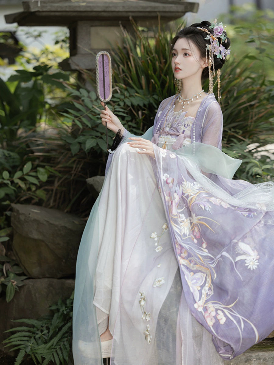 Cloud-Kissing Nature Series Violet Whisper Tang Hanfu