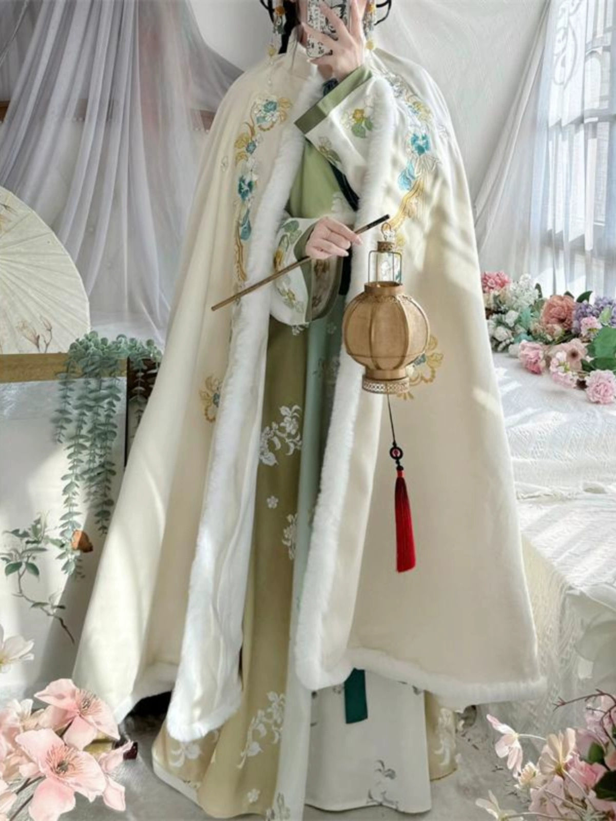 Lookbook Series 2025 Hanfu Water Blue Flower Green