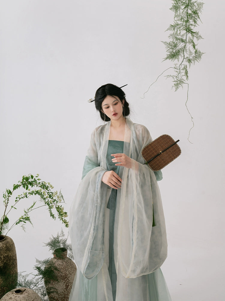 Lookbook Series Summer Autumn Hanfu Green Hill