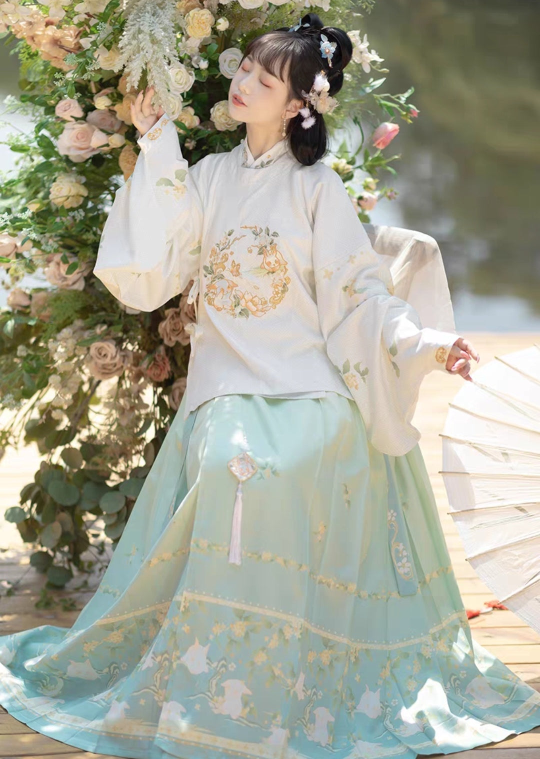 Ming Dynasty | Rabbit Hanfu Set - Yandan_hanfu_china