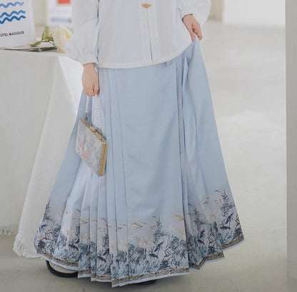 Mamian Dress【月华赋】 White/Purple/Blue/Black/Red - Yandan_hanfu_china