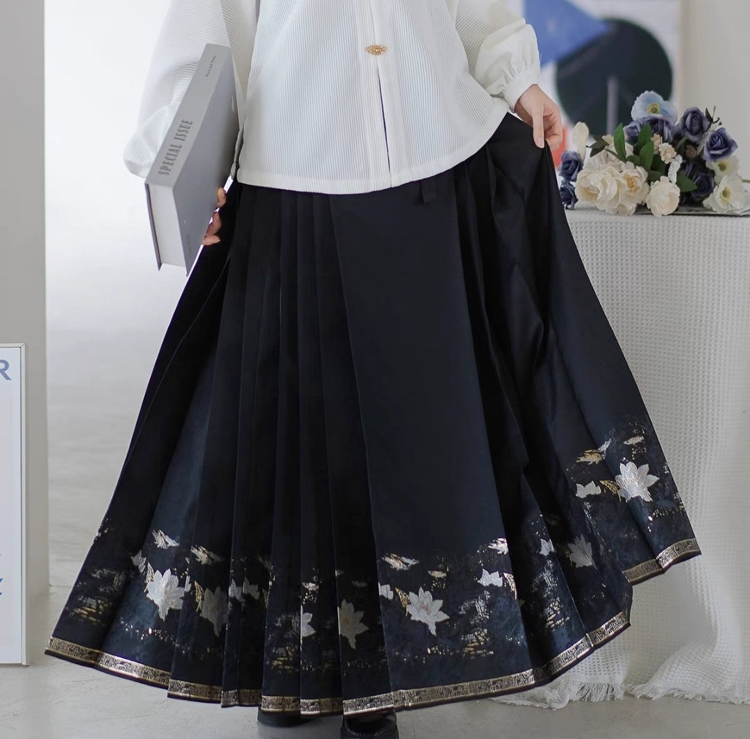 Mamian Dress【月华赋】 White/Purple/Blue/Black/Red - Yandan_hanfu_china