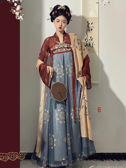 Tang Gilded Banquet Chest-length skirt Embroidery Daily