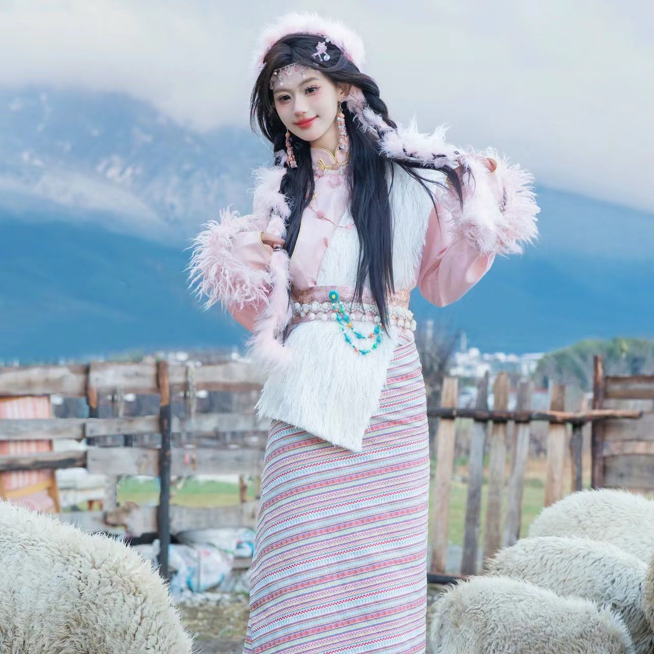 Ethnic Minority Series Wanderlust Portraits Tibetan Hanfu 6