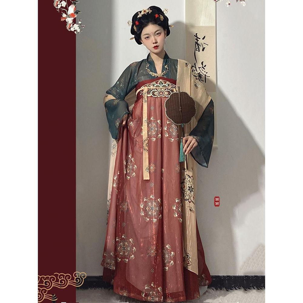 Tang Gilded Banquet Chest-length skirt Embroidery Daily