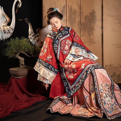 Classical Qing Dynasty Han Women Hanfu Cloak