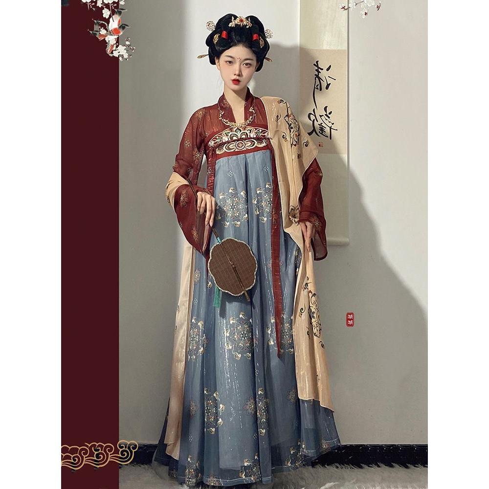 Tang Gilded Banquet Chest-length skirt Embroidery Daily