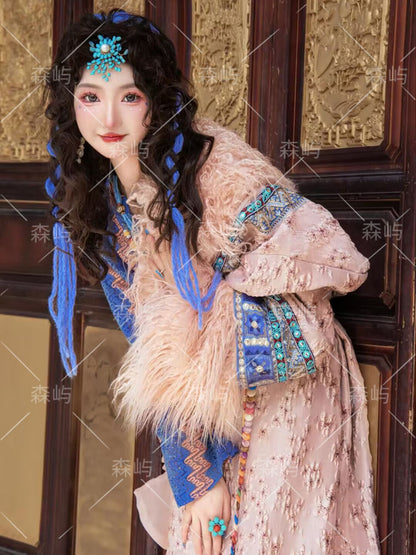 Ethnic Minority Series Wanderlust Portraits Tibetan Hanfu 15
