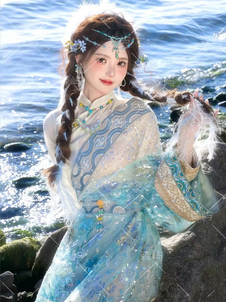 Ethnic Minority Series Wanderlust Portraits Tibetan Hanfu 19