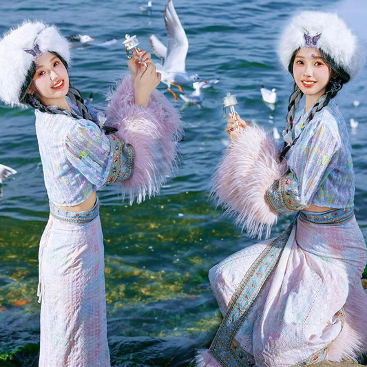 Ethnic Minority Series Wanderlust Portraits Tibetan Hanfu 26