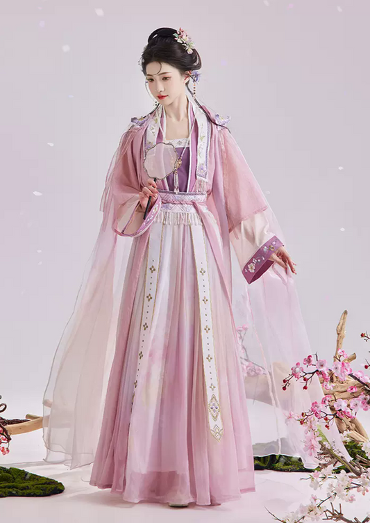 6-Pieces Song Dynasty Traditional Hanfu Qipao Cheongsam Dress Skirt, gifts for women 2024