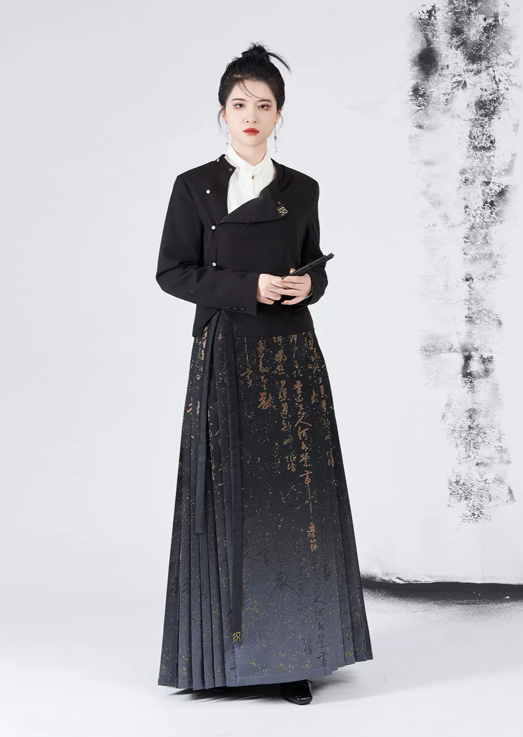 Modern Ming Dynasty Modern Hanfu Qipao Cheongsam Dress Skirt, gifts for women 2024