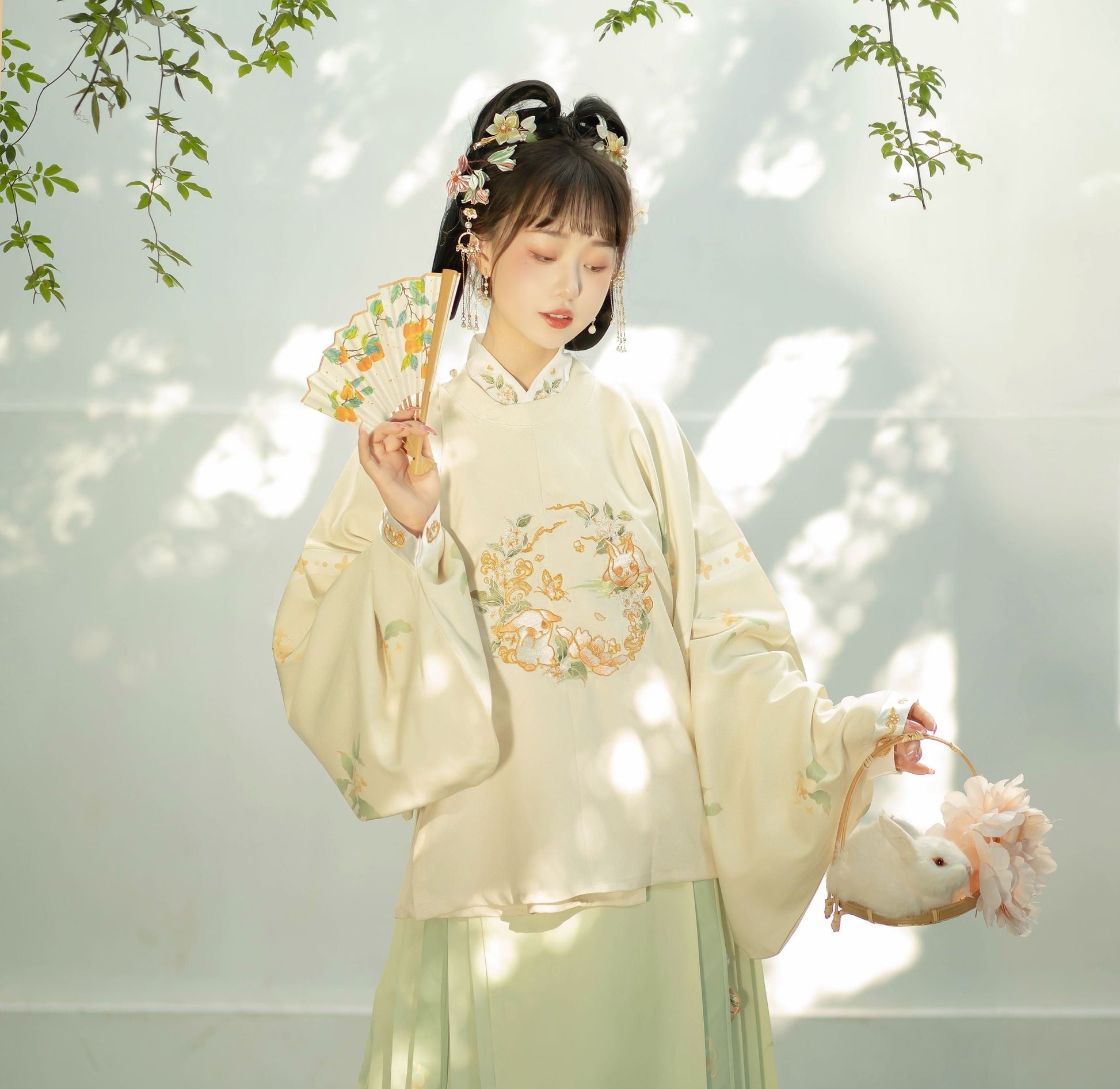 Ming Dynasty | Rabbit Hanfu Set - Yandan_hanfu_china