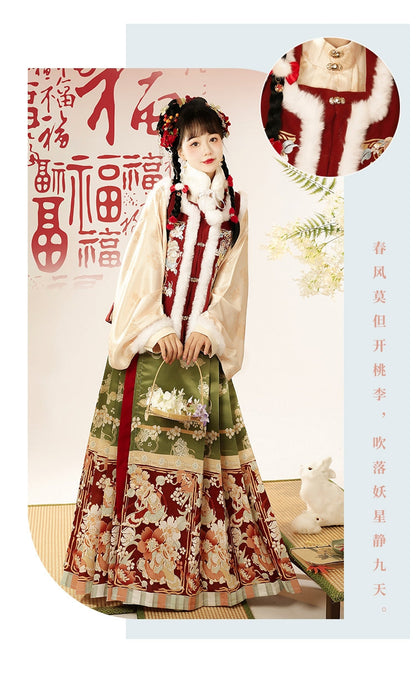 Ming Dynasty Traditional Hanfu Qipao Cheongsam Dress Skirt, gifts for women 2024