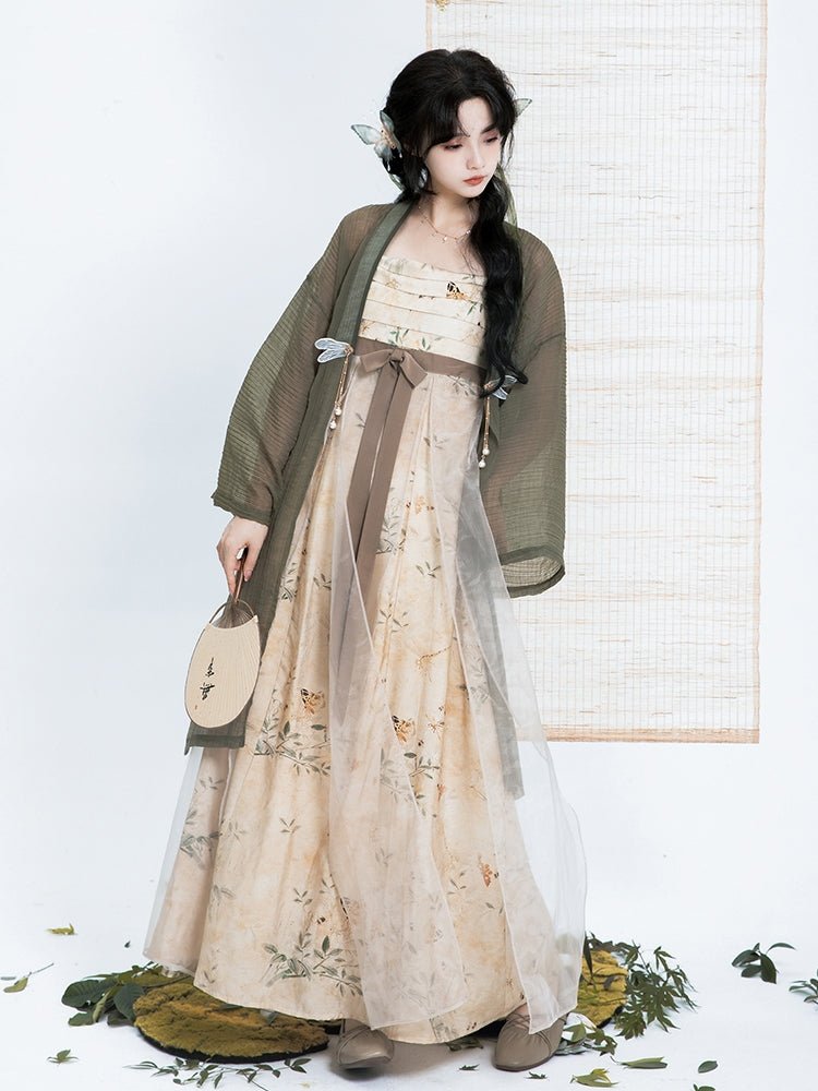 Green Modern Hanfu Dress (禅意) - Yandan_hanfu_china