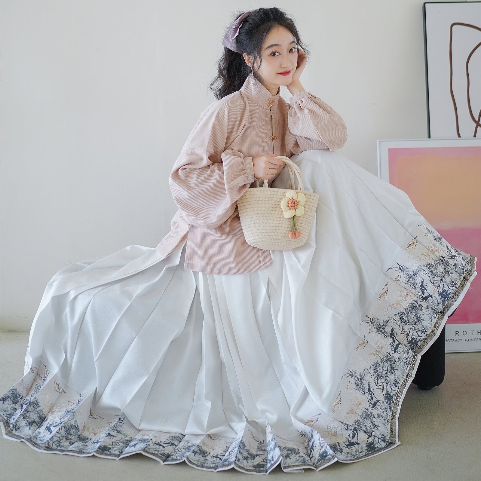 Mamian Dress【月华赋】 White/Purple/Blue/Black/Red - Yandan_hanfu_china