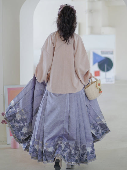 Mamian Dress【月华赋】 White/Purple/Blue/Black/Red - Yandan_hanfu_china