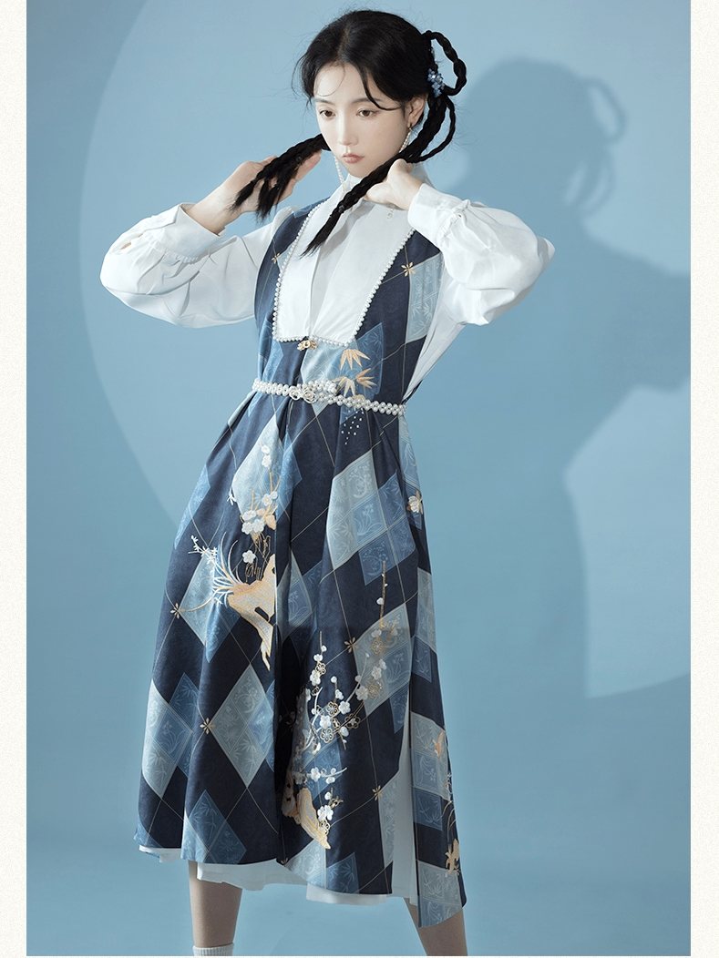 Ming Dynasty Modern Hanfu Qipao Cheongsam Dress Skirt, gifts for women 2024