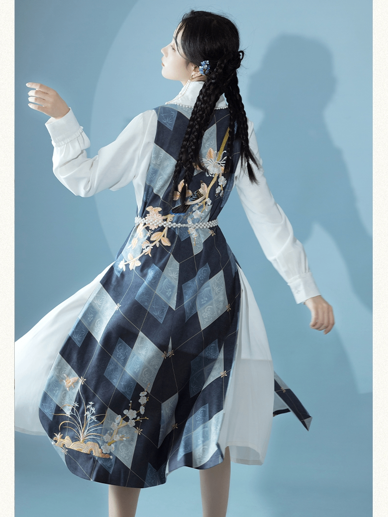 Ming Dynasty Modern Hanfu Qipao Cheongsam Dress Skirt, gifts for women 2024