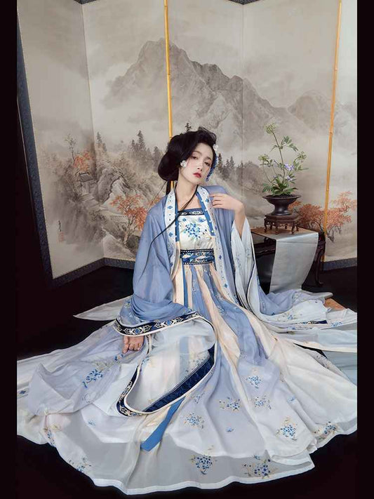 Tang Dynasty Traditional Hanfu Qipao Cheongsam Dress Skirt, gifts for women 2024