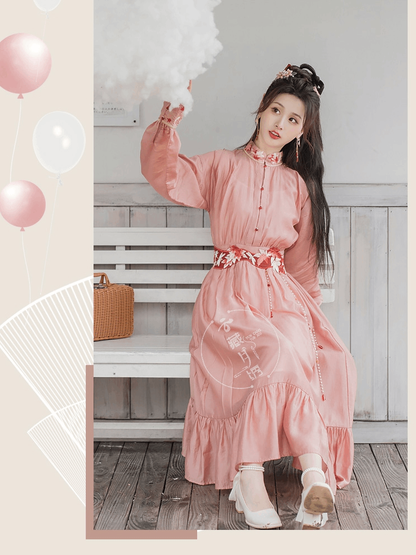Ming Dynasty Modern Hanfu Qipao Cheongsam Dress Skirt, gifts for women 2024