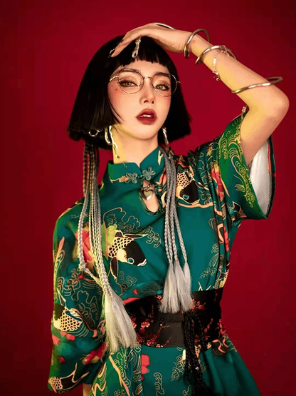 Petite Figures Modern Hanfu Qipao Cheongsam Dress Skirt, gifts for women 2024
