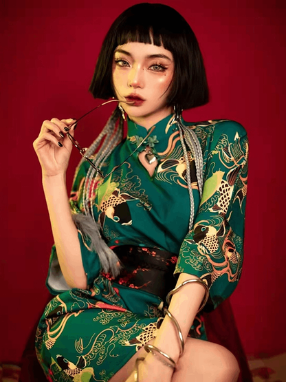 Petite Figures Modern Hanfu Qipao Cheongsam Dress Skirt, gifts for women 2024