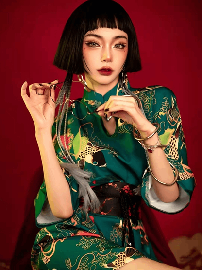 Petite Figures Modern Hanfu Qipao Cheongsam Dress Skirt, gifts for women 2024